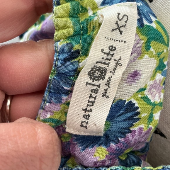 Natural‎ Life XS Floral Maxi Dress Spaghetti Strap Ruffle Tie Neck Boho - Picture 6 of 6